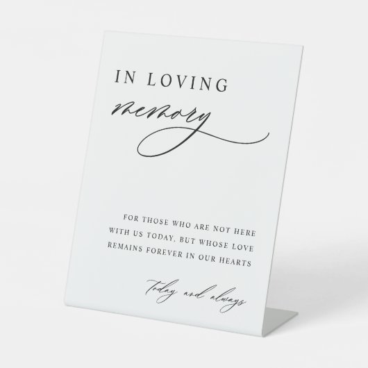 Loving Memory結婚's 台座サイン (正面)