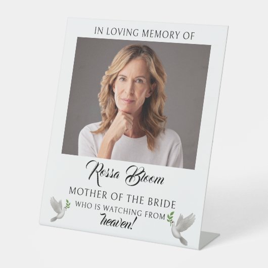 Loving Memory結婚's Reserved Memorial 台座サイン (正面)
