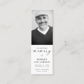 Loving Memory葬儀記念ブックマークカード スキニー名刺 (正面)