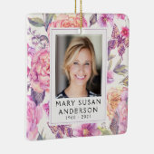 Loving Memory記念ピンクのフローラ記念 セラミックオーナメント (右)