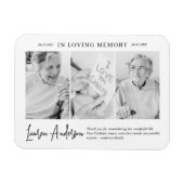 Loving Memory記念モダン3シンプル写真 マグネット (横)