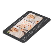 Loving Memory記念モダン3シンプル写真 マグネット (左側)