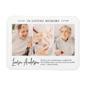 Loving Memory記念モダン3シンプル写真 マグネット (横)