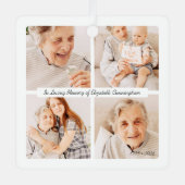 Loving Memory記念モダン4枚エレガントの写真 メタルオーナメント (正面)