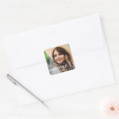 Loving Memory記念写真モダンエレガント中 スクエアシール (封筒)