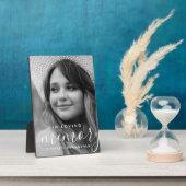 Loving Memory記念写真モダンエレガント中 フォトプラーク (側面)