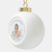 Loving Memory記念撮影シンプルエレガント写真 セラミックボールオーナメント (右)