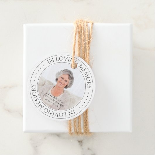 Loving Memory記念撮影シンプルエレガント写真 フェイバータグ (インサイチュ)