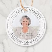 Loving Memory記念撮影シンプルエレガント写真 フェイバータグ (正面)