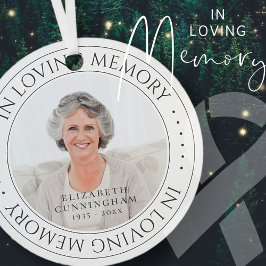 Loving Memory記念撮影シンプルエレガント写真 メタルオーナメント