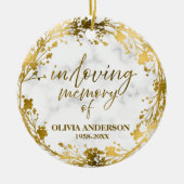 Loving Memory金箔フォトメモリアル セラミックオーナメント (正面)