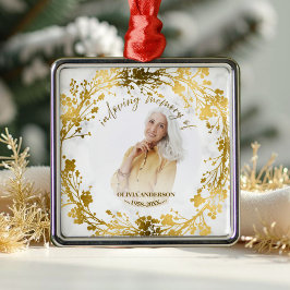 Loving Memory金箔フォトメモリアル メタルオーナメント