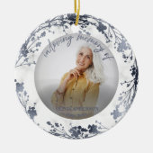 Loving Memory銀箔フォトメモリアル セラミックオーナメント (正面)