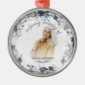 Loving Memory銀箔フォトメモリアル メタルオーナメント (正面)