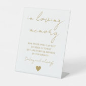 Loving Memory エレガント金ゴールド・スクリプト 台座サイン (正面)