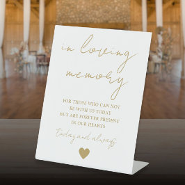 Loving Memory エレガント金ゴールド・スクリプト 台座サイン