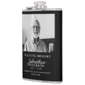 Loving Memory モダン Black & White Photo Memorial フラスク (左)