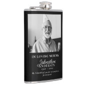 Loving Memory モダン Black & White Photo Memorial フラスク (右)