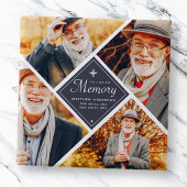 Loving Memory モダン Cross数々の写真テンプレート 缶バッジ