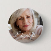 Loving Memory モダン Name and Photo Keepsake 缶バッジ (正面)