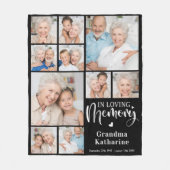 Loving Memory 10 Photo パーソナライズされた Collage フリースブランケット (正面)