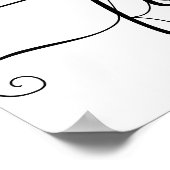 Loving Memory 2フォトスクリプエレガントト葬儀 ポスター (角)