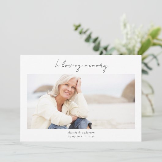 Loving Memory 2フォト悔やみや弔慰 サンキューカード (スタンド正面)