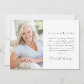 Loving Memory 2フォト悔やみや弔慰 サンキューカード (裏面)