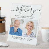 Loving Memory 2 Photo モダン Memorial 結婚's 台座サイン (インサイチュ)