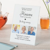 Loving Memory 3 Photo Collage Memorial 結婚's 台座サイン (インサイチュ)