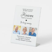 Loving Memory 3 Photo Collage Memorial 結婚's 台座サイン (正面)