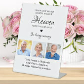 Loving Memory 3 Photo Collage Memorial 結婚's 台座サイン