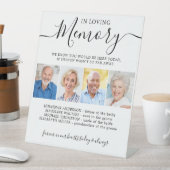 Loving Memory 4 Photo モダン Memorial結婚's 台座サイン (インサイチュ)
