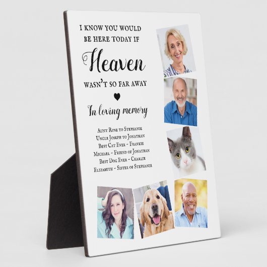 Loving Memory 6フォト天国結婚の記念碑 フォトプラーク (側面)