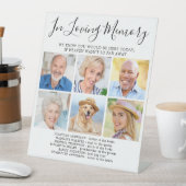 Loving Memory 6 Photo モダン Memorial 結婚's 台座サイン (インサイチュ)