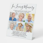 Loving Memory 6 Photo モダン Memorial 結婚's 台座サイン (正面)