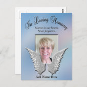 Loving Memory Angel Wingsで写真を追加 ポストカード (正面/裏面)