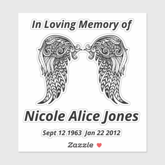 Loving Memory Angel Wings シール (シート)