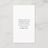 Loving Memory Beervement Companity Card 名刺 (裏面)