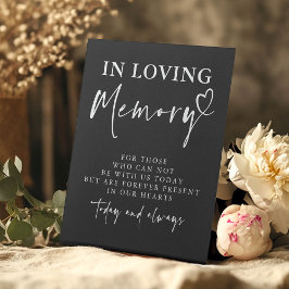 Loving Memory Black モダン Memorial結婚's 台座サイン