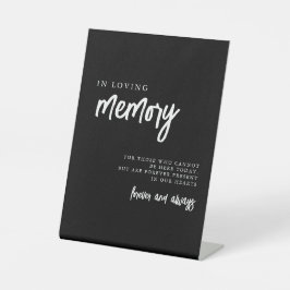 Loving Memory Black and White 結婚's Sign 台座サイン