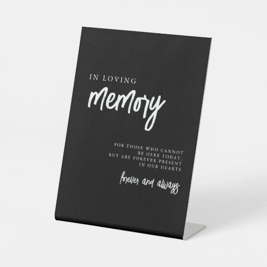 Loving Memory Black and White 結婚's Sign 台座サイン (正面)