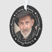 Loving Memory Black Family Photo Keepsake オーナメント (正面)