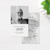 Loving Memory Black & White 2フォト祈りの言葉カード (デスク)