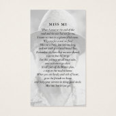 Loving Memory Black & White 2フォト祈りの言葉カード (裏面)