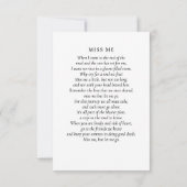 Loving Memory Black & White 2フォト祈りの言葉カード ノートカード (裏面)