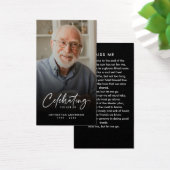 Loving Memory Black & White Photo祈りの言葉カード (デスク)