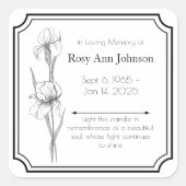 Loving Memory Candleラベル スクエアシール (正面)