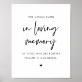 Loving Memory Candle結婚の食卓 ポスター (正面)