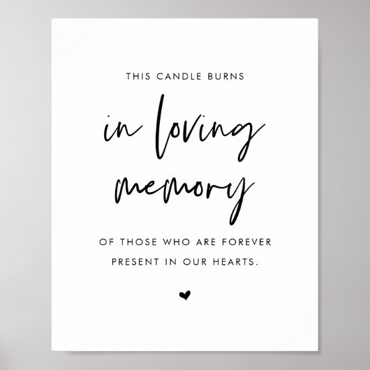 Loving Memory Candle結婚の食卓 ポスター (正面)